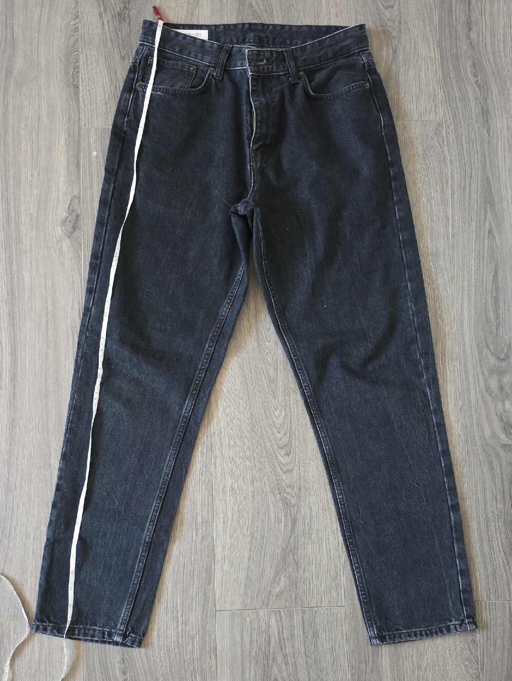 Zara MEN Straight-Leg Black Denim Jeans